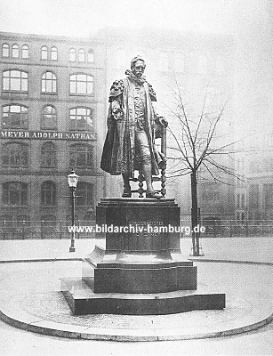 04_22738 - historische Abbildung (ca.1930) vom Denkmal des Bürgermeister C. F. Petersen (1809 .- 1892)