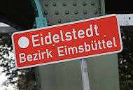 0918 Stadtteilschild Eidelstedt, Bezirk Eimsbüttel.