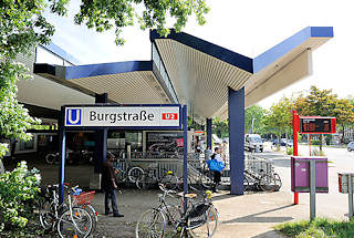 6802 U-Bahnstation der U 2 Burgstrasse - Bahnhofsgebäude; Bilder aus dem Hamburger Stadtteil Hamm.