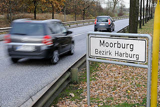 2926 Stadtteilschild Moorburg, Bezirk Harburg - Strassenverkehr.