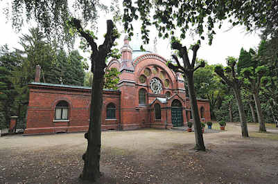 8778 Stadtteil Hamburg Ohlsdorf - Jüdischer Friedhof -Synagoge und Trauerhalle - Architekt August Pieper.