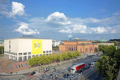 2313 Luftaufnahme Hamburg St. Georg - Blick auf die Galerie der Gegenwart und die Hamburger Kunsthalle am Glockengiesserwall.