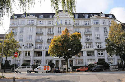 0278 Hofweg-Palais - Architekt August Patz, erbaut 1912 - Mehrstöckiges Gebäude im Jugendstil.